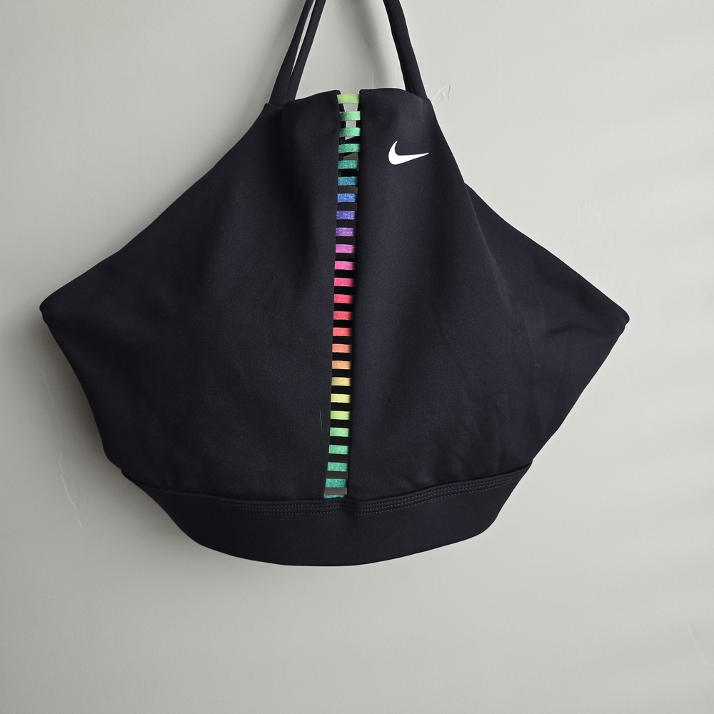 Nike Black Sports Bra with Rainbow Accents